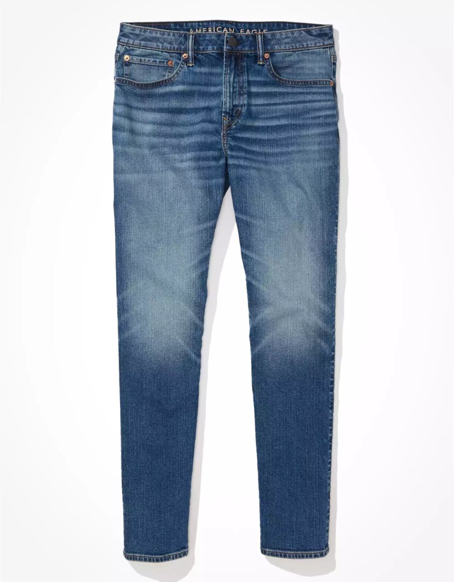 Jean American Eagle AE AirFlexAthletic Fit Indigo Homme | XMH-17606278